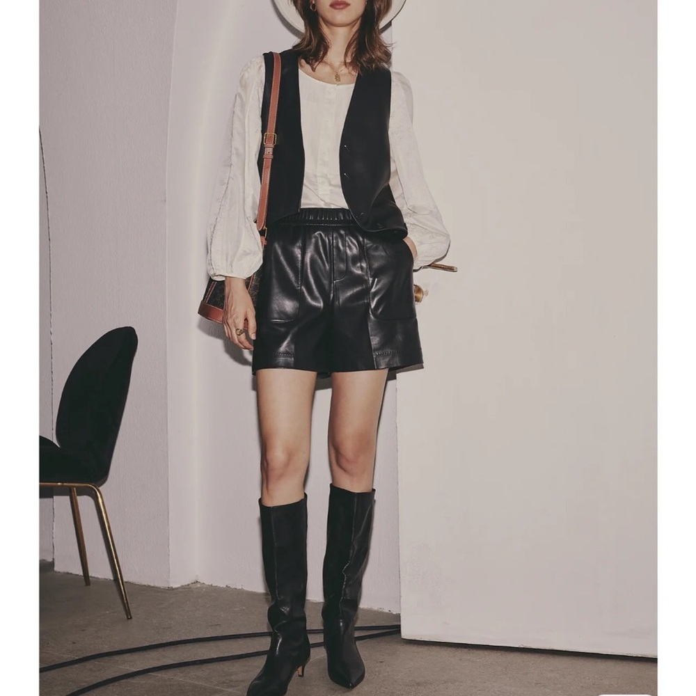 Stella McCartney Faux-Leather Shorts